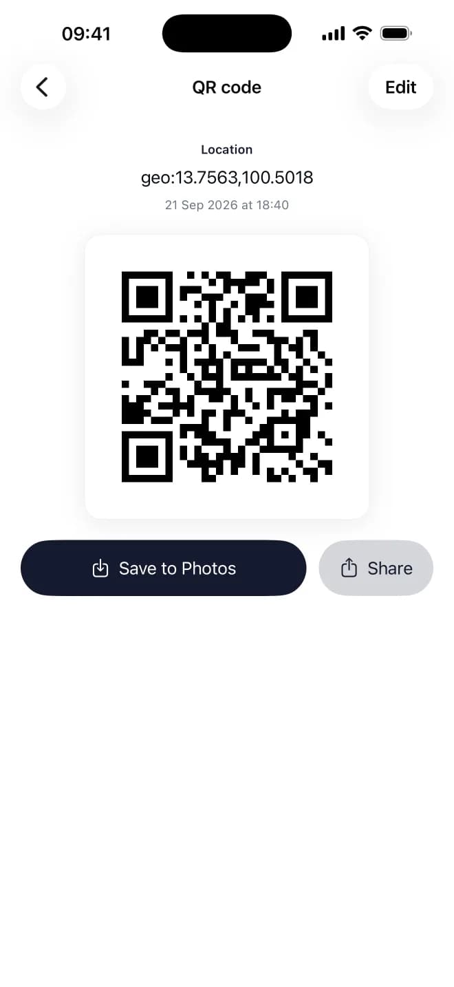 Open a saved code, edit it any time