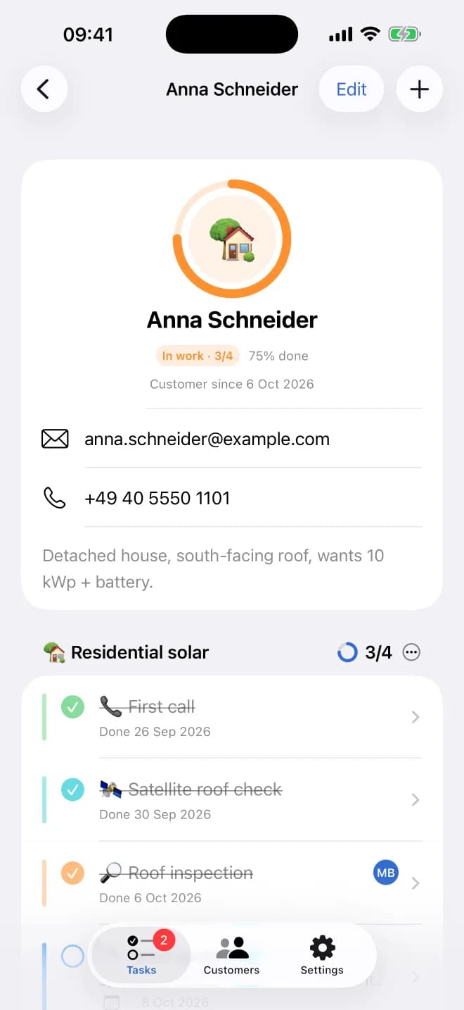 Ticks it off on the roof